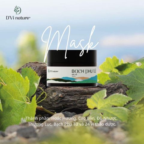 Mặt Nạ Dưỡng Da Bạch Phụ Tử D'Vi Nature - Cung Cấp Độ Ẩm, Làm Sáng Da, Thư Giãn Từ Thiên Nhiên, Phù Hợp Mọi Loại Da
