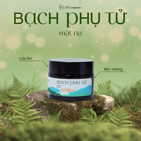 Mặt Nạ Dưỡng Da Bạch Phụ Tử D'Vi Nature - Cung Cấp Độ Ẩm, Làm Sáng Da, Thư Giãn Từ Thiên Nhiên, Phù Hợp Mọi Loại Da