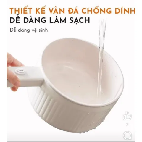 SALE Nồi điện đa năng 2L Gaabor GR-N20A, vân đá chống dính kèm xửng hấp, công suất 600W - Chính Hãng