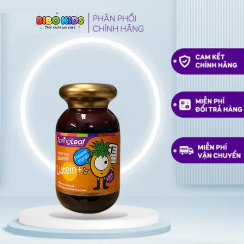 Kẹo gummy bổ mắt cho bé spring leaf aussi kids gummy lutein 8mg