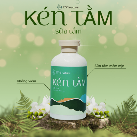 Sữa Tắm Kén Tằm D'Vi Nature 320ml - Giúp Da Sáng Mịn, Hồng Hà, Mờ Thâm Từ Chiết Xuất Tự Nhiên, Chăm Sóc Sắc Đẹp Hàng Ngày