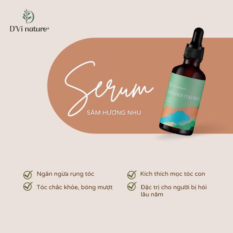 Sâm Hương Nhu D'Vi Nature - Dầu Gội Chăm Sóc Tóc Cao Cấp Từ Thiên Nhiên, Giúp Tóc Mềm Mại Bóng Khỏe, Phục Hồi Tóc Hư Tổn