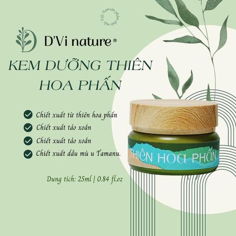 Dưỡng Da Thiên Hoa Phấn D'Vi Nature - Giúp Da Sáng Mịn, Hồng Hào, Cấp Ẩm, Làm Mờ Vết Thâm, Se Khít Lỗ Chân Lông