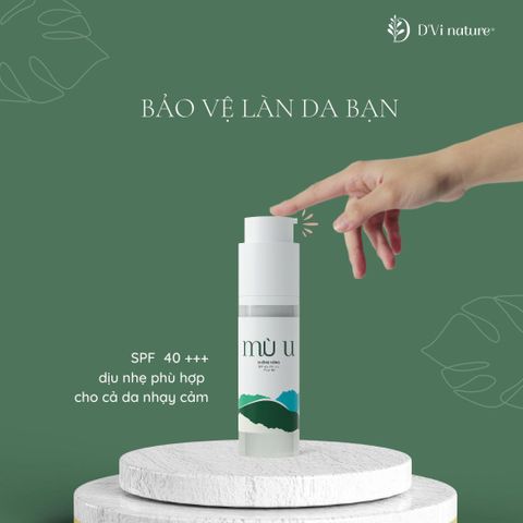 Kem Chống Nắng Mù U D'Vi Nature SPF 40 PA+++ - Bảo Vệ Da Từ Thiên Nhiên, Chống UV Hiệu Quả, Dưỡng Ẩm, Phù Hợp Mọi Loại Da