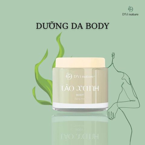 Dưỡng Body Tảo Xanh D'Vi Nature - Kem Dưỡng Da Mềm Mịn, Mờ Vết Thâm, Chống Nắng SPF 40+ Từ Thiên Nhiên, Phù Hợp Mọi Loại Da
