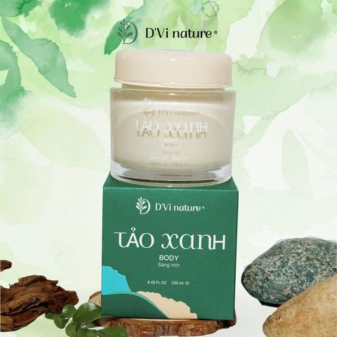 Dưỡng Body Tảo Xanh D'Vi Nature - Kem Dưỡng Da Mềm Mịn, Mờ Vết Thâm, Chống Nắng SPF 40+ Từ Thiên Nhiên, Phù Hợp Mọi Loại Da