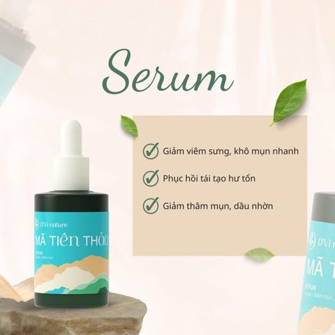 Serum Mã Tiên Thảo D'Vi Nature - Giải Pháp Hiệu Quả Điều Trị Mụn, Cải Thiện Làn Da Khỏe Mạnh và Mịn Màng