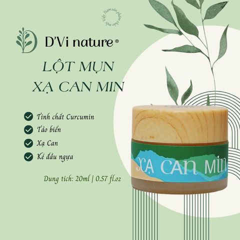 Gel Lột Mụn Xạ Can Min D'Vi Nature - Làm Sạch Mụn Cám, Mụn Đầu Đen, Se Khít Lỗ Chân Lông, Sản Phẩm Từ Thiên Nhiên