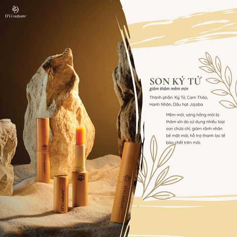 Son Kỷ Tử D'Vi Nature - Giảm Thâm Môi, Làm Hồng Môi Tự Nhiên, Chăm Sóc Môi Hiệu Quả, Chiết Xuất Tự Nhiên Việt Nam