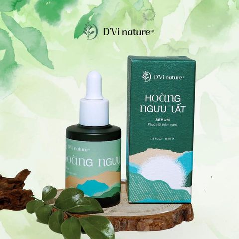 Serum Hoàng Ngưu Tất D'Vi Nature - Giúp Làm Sáng Da, Ngăn Ngừa Nám và Tàn Nhang - Chăm Sóc Da Tự Nhiên Từ Thiên Nhiên