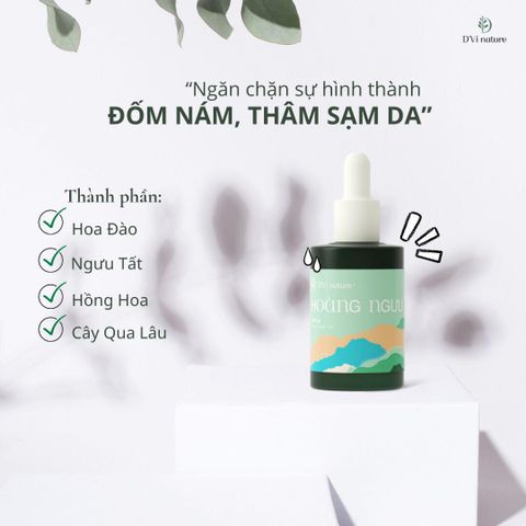 Serum Hoàng Ngưu Tất D'Vi Nature - Giúp Làm Sáng Da, Ngăn Ngừa Nám và Tàn Nhang - Chăm Sóc Da Tự Nhiên Từ Thiên Nhiên