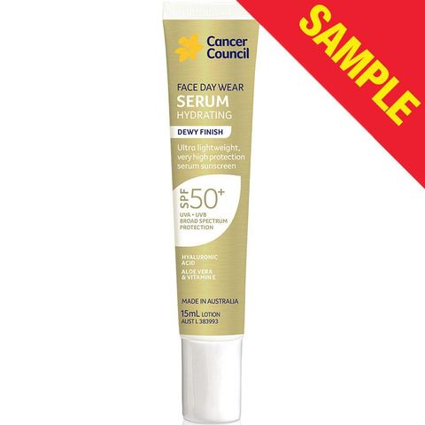 Serum Chống Nắng Mặt Cancer Council Face Day Wear Serum Hydrating SPF50+ 15ml Mini
