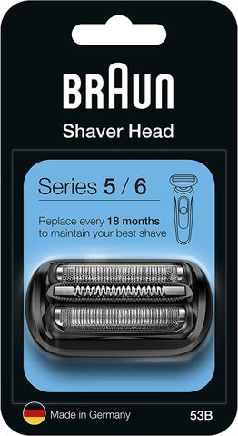 Lưỡi cạo râu Braun Series 5 53B - Bộ phận thay thế cho máy cạo râu Series 5 và 6, SensoFlex nhẹ nhàng cho da, sản xuất tại Đức