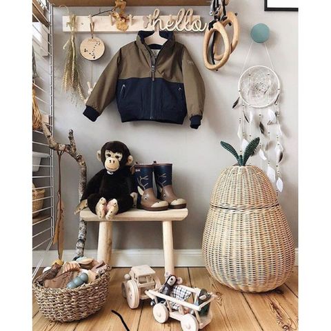 Giỏ đựng đồ hình quả lê kute decor phòng trang trí