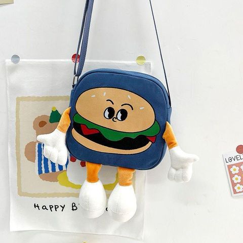 Túi vải đeo chéo hình hamburger cho bé