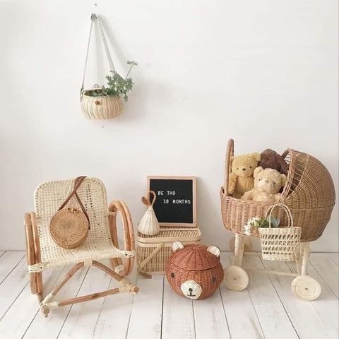 Giỏ đựng đồ hình gấu dễ thương decor chụp ảnh