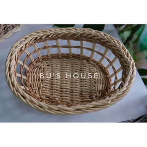 Khay mây- rổ mây mini đựng hoa quả bánh kẹo decor trang trí