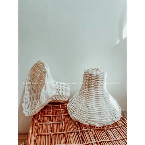 Chụp đèn bằng mây decor nhà cửa