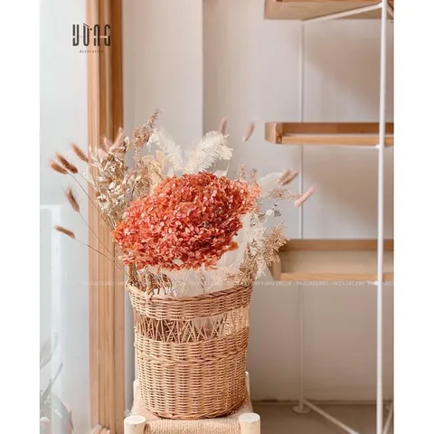 Giỏ mây decor phòng chụp ảnh, đựng hoa và các vật dụng