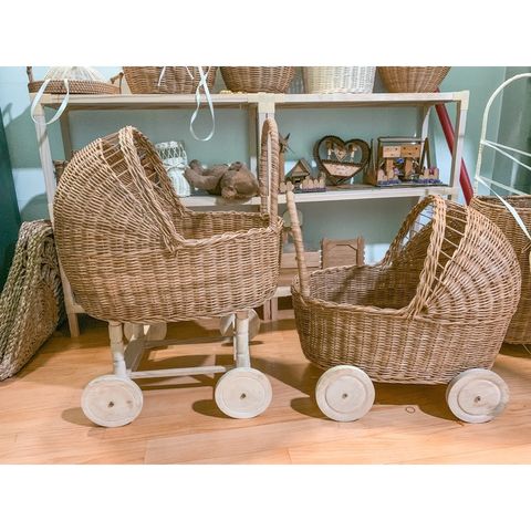 [Hàng có sẵn]  Xe đẩy mây decor trò chơi cho bé yêu