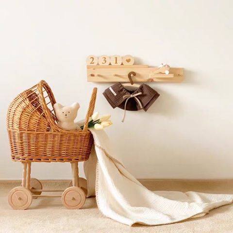 [Hàng có sẵn]  Xe đẩy mây decor trò chơi cho bé yêu