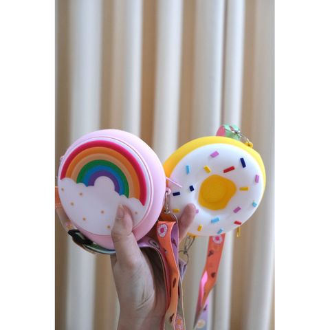 Túi xách bánh donut nhiều màu sắc cho bé