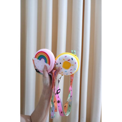 Túi xách bánh donut nhiều màu sắc cho bé