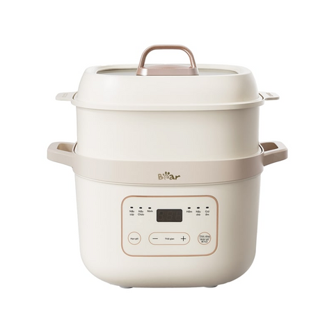 Nồi Nấu Chậm Bear SB-NNC16 1.6L - Nồi Nấu Thông Minh Cho Gia Đình, Tiết Kiệm Thời Gian Nấu Nướng