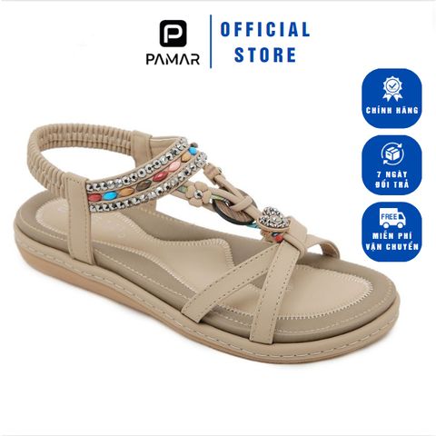 Sandal Nữ Đế Bằng Siketu Hè 2024 - Dép Mềm Thiết Kế Đa Năng Thời Trang Dây Đàn Hồi, Phong Cách Năng Động và Thoải Mái