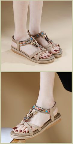 Sandal Nữ Đế Bằng Siketu Hè 2024 - Dép Mềm Thiết Kế Đa Năng Thời Trang Dây Đàn Hồi, Phong Cách Năng Động và Thoải Mái
