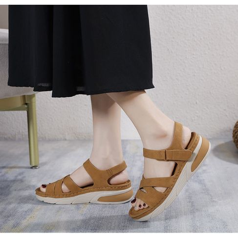 Sandal Nữ Đế Bằng Siketu Thời Trang Thoải Mái, Đế Dày Khóa Dán Dành Cho Đi Làm, Học, Chơi - Mẫu Giày Hot 2023