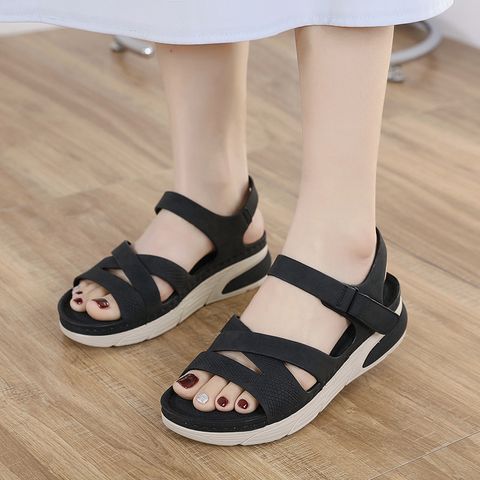 Sandal Nữ Đế Bằng Siketu Thời Trang Thoải Mái, Đế Dày Khóa Dán Dành Cho Đi Làm, Học, Chơi - Mẫu Giày Hot 2023
