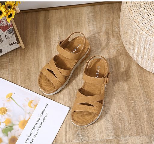 Sandal Nữ Đế Bằng Siketu Thời Trang Thoải Mái, Đế Dày Khóa Dán Dành Cho Đi Làm, Học, Chơi - Mẫu Giày Hot 2023