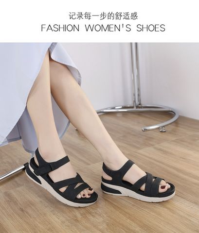 Sandal Nữ Đế Bằng Siketu Thời Trang Thoải Mái, Đế Dày Khóa Dán Dành Cho Đi Làm, Học, Chơi - Mẫu Giày Hot 2023