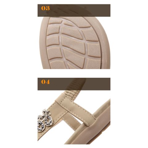 Giày Sandal Nữ Đế Bằng Siketu 2024 - Thời Trang Hoa Viền Đính Đá, Quai Hậu Co Giãn Dễ Di Chuyển, Đi Học, Đi Làm, Đi Chơi