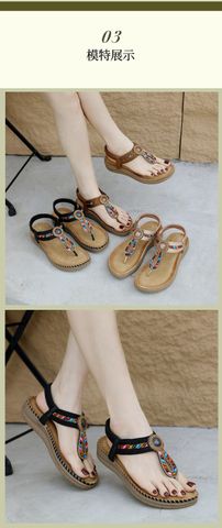 Giày Sandal Nữ 2024 Thời Trang Âu Mỹ Êm Nhẹ Thoải Mái - Dép Kẹp Nữ Di Chuyển Thoải Mái Đi Chơi, Đi Học, Đi Làm