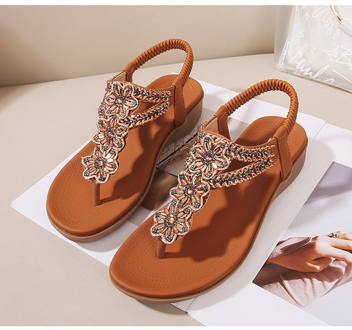 Giày Sandal Nữ SIKETU Đính Hạt Sang Trọng - Dép Kẹp Êm Nhẹ Phong Cách Âu Mỹ Thích Hợp Đi Làm, Đi Chơi, Dạo Phố