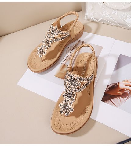 Giày Sandal Nữ SIKETU Đính Hạt Sang Trọng - Dép Kẹp Êm Nhẹ Phong Cách Âu Mỹ Thích Hợp Đi Làm, Đi Chơi, Dạo Phố