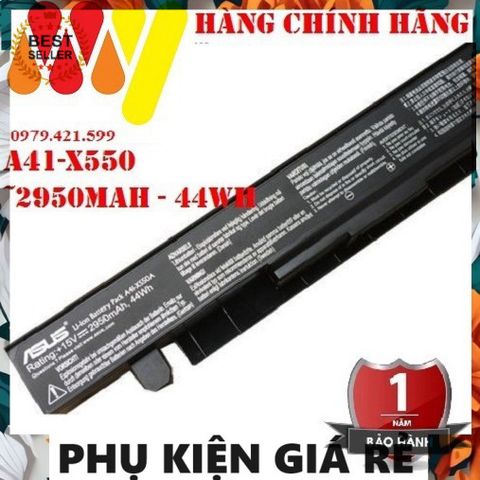 Pin Laptop Asus K550 K550CA K550C K550CC - Pin Li-ion Chính Hãng 2950mAh 44Wh, Bảo Hành 12 Tháng, Linh Kiện Máy Tính Giá Rẻ