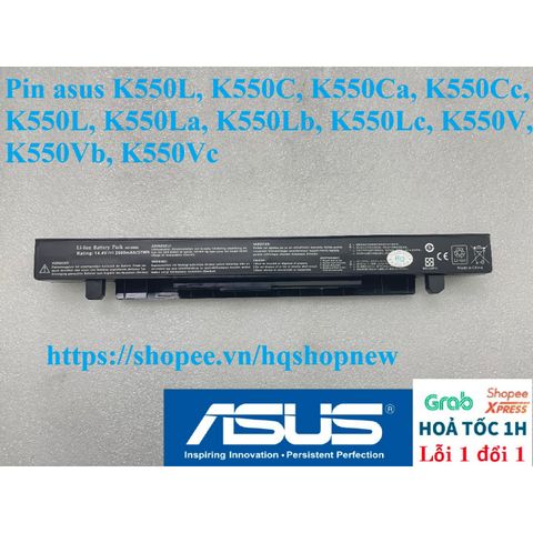 Pin Laptop Asus Chính Hãng K550, K550C, K550Ca, K550Cc - 4 Cell 2600mAh, Zin 2950mAh, Bảo Hành 100% - Phụ Kiện Giá Rẻ