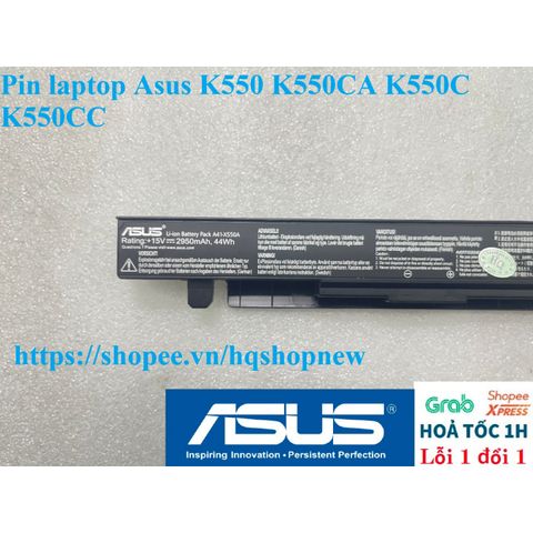 Pin Laptop Asus K550 K550CA K550C K550CC - Zin Chính Hãng 2600mAh, Bảo Hành Đổi Mới, Chất Lượng Tốt Nhất