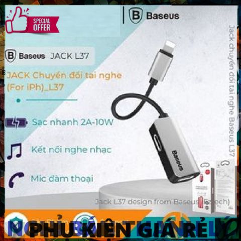 Cáp Chuyển Đổi Type-C Sang Audio 3.5mm + Cổng Sạc Type-C Base L40 - Phụ Kiện Chất Lượng Cao, Thiết Kế Chắc Chắn, Dễ Dàng Sử Dụng