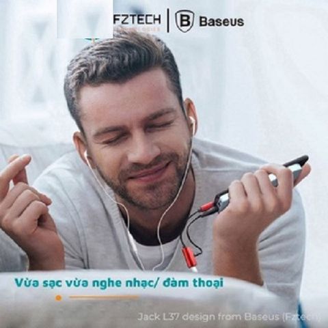 Cáp Chuyển Đổi Type-C Sang Audio 3.5mm + Cổng Sạc Type-C Base L40 - Phụ Kiện Chất Lượng Cao, Thiết Kế Chắc Chắn, Dễ Dàng Sử Dụng