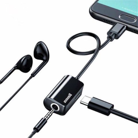 Cáp Chuyển Đổi Type-C Sang Audio 3.5mm + Cổng Sạc Type-C Base L40 - Phụ Kiện Chất Lượng Cao, Thiết Kế Chắc Chắn, Dễ Dàng Sử Dụng