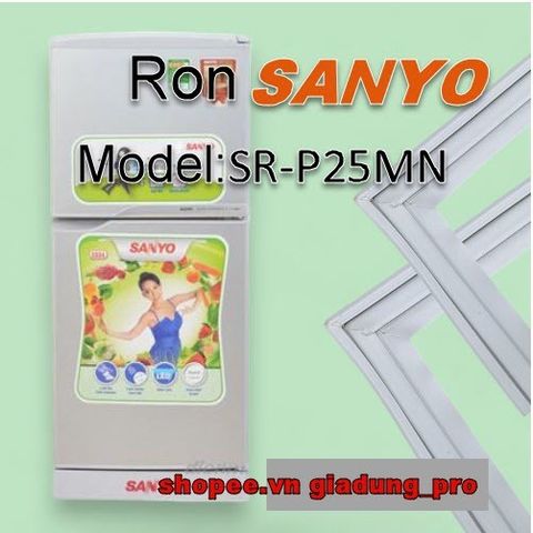 Ron Cửa Tủ Lạnh Sanyo Model SR-P25MN - Ron Cao Su Thay Thế Với Nam Châm Dễ Dàng Lắp Đặt, Phù Hợp Ngăn Đá Ngăn Mát