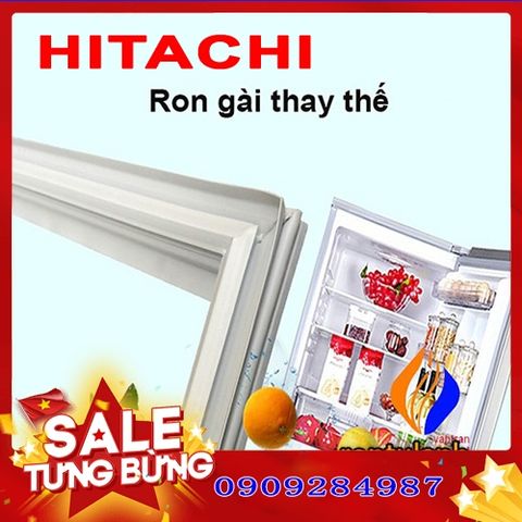 Ron cửa tủ lạnh Hitachi R-T190EG1D - Ron cao su và nam châm thay thế, kích thước ngăn đá 485x455, ngăn mát 485x780