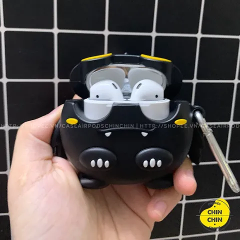 Vỏ Bọc Silicon Dẻo AirPods Răng Sún Béo Ú - Phụ Kiện Hộp Sạc Tai Nghe AirPods 1 2 PRO Siêu Cute, Chất Lượng Cao