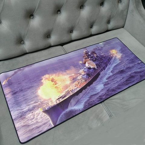Miếng Lót Chuột Chống Nước Battleship 16 - Pad Chuột Cỡ Lớn 90x40cm, Độ Dày 3mm, Chất Liệu Cao Su, Dùng Cho Game Thủ