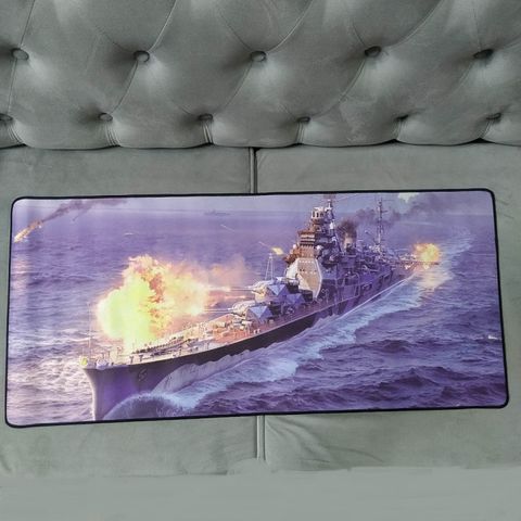Miếng Lót Chuột Chống Nước Battleship 16 - Pad Chuột Cỡ Lớn 90x40cm, Độ Dày 3mm, Chất Liệu Cao Su, Dùng Cho Game Thủ