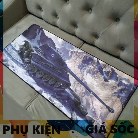 Miếng Lót Chuột XE TĂNG A13 Chống Nước - Pad Chuột Lớn 90x40cm, Dày 3mm, Dành Cho Game Thủ, Chống Trượt, Siêu Bền